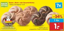 Netto Marken-Discount Kaiser-, Mohn- oder Sesambrötchen Angebot