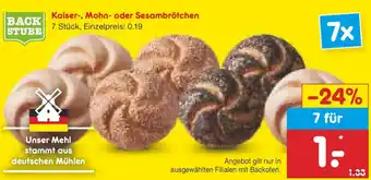 Netto Marken-Discount Kaiser-, Mohn- oder Sesambrötchen Angebot