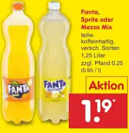 Netto Marken-Discount Fanta, Sprite oder Mezzo Mix Angebot
