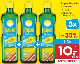 Netto Marken-Discount Rapso Rapsöl Angebot