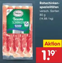 Netto Marken-Discount Rohschinkenspezialitäten Angebot