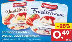 Netto Marken-Discount Ehrmann Früchte-, Vanille- oder Grießtraum Angebot