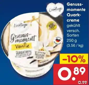Netto Marken-Discount Genussmomente Quarkcreme Angebot