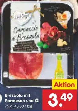 Netto Marken-Discount Bresaola mit Parmesan und Öl Angebot