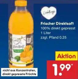 Netto Marken-Discount Frischer Direktsaft Angebot