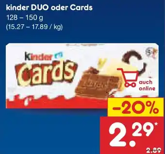 Netto Marken-Discount kinder DUO oder Cards Angebot