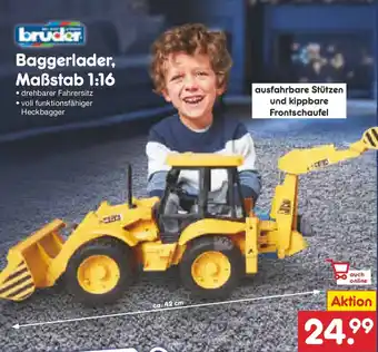 Netto Marken-Discount bruder Baggerlader, Maßstab 1:16 Angebot