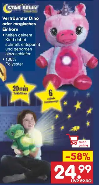 Netto Marken-Discount STAR BELLY Verträumter Dino oder magisches Einhorn Angebot