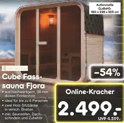 Netto Marken-Discount Cube Fasssauna Fjora Angebot