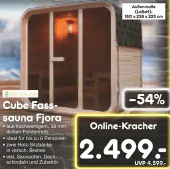 Netto Marken-Discount Cube Fasssauna Fjora Angebot