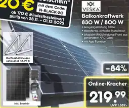 Netto Marken-Discount VESKA Balkonkraftwerk 830 W / 800 W Angebot