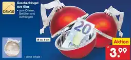 Netto Marken-Discount DEKOR Geschenkkugel aus Glas Angebot