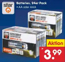 Netto Marken-Discount Star Batterien, 24er Pack Angebot