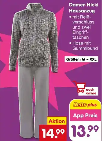 Netto Marken-Discount Damen Nicki Hausanzug Angebot
