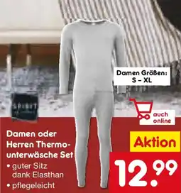 Netto Marken-Discount Damen oder Herren Thermounterwäsche Set Angebot