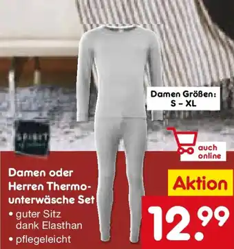 Netto Marken-Discount Damen oder Herren Thermounterwäsche Set Angebot