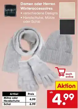 Netto Marken-Discount Damen oder Herren Winteraccessoires Angebot