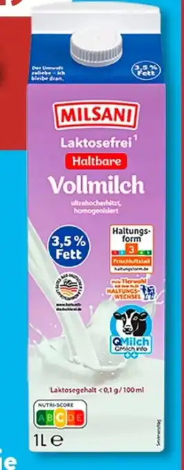 Aldi Süd Milsani Laktosefreie H-Milch Angebot