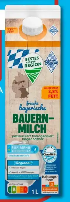 Aldi Süd Bestes aus der Region Frische Bayrische Bauernmilch Angebot