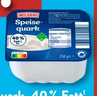 Aldi Süd Milsani Speisequark Angebot