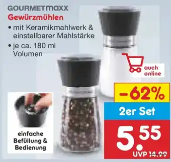 Netto Marken-Discount GOURMETmaxx Gewürzmühlen Angebot