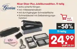 Netto Marken-Discount Genius Nicer Dicer Plus Jubiläumsedition, 11-teilig Angebot
