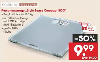 Netto Marken-Discount Personenwaage „Style Sense Compact 300" Angebot