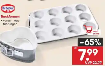 Netto Marken-Discount Dr.Oetker Backformen Angebot