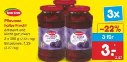 Netto Marken-Discount Beste Ernte Pflaumen halbe Frucht Angebot
