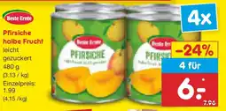 Netto Marken-Discount Beste Ernte Pfirsiche halbe Frucht Angebot
