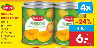 Netto Marken-Discount Beste Ernte Pfirsiche halbe Frucht Angebot
