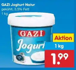 Netto Marken-Discount GAZI Joghurt Natur Angebot