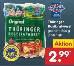 Netto Marken-Discount Wolf Thüringer Rostbratwurst Angebot