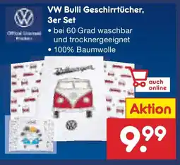Netto Marken-Discount VW Bulli Geschirrtücher 3er Set Angebot