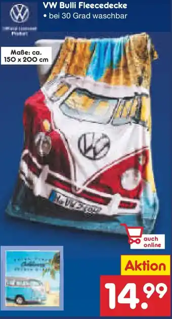 Netto Marken-Discount VW Bulli Fleecedecke Angebot