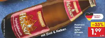 Netto Marken-Discount Possmann Heisser Apfelglühwein Angebot