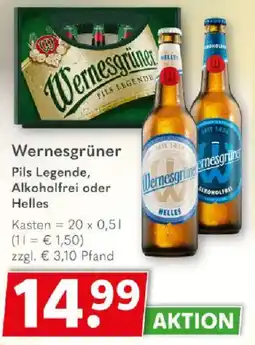 Getränkeland Wernesgrüner Pils Legende, Alkoholfrei oder Helles Angebot