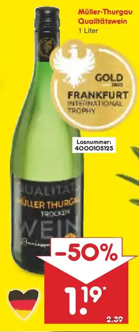 Netto Marken-Discount Müller-Thurgau Qualitätswein Angebot