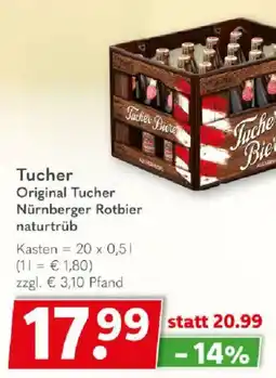 Getränkeland Tucher Original Tucher Nürnberger Rotbier naturtrüb Angebot