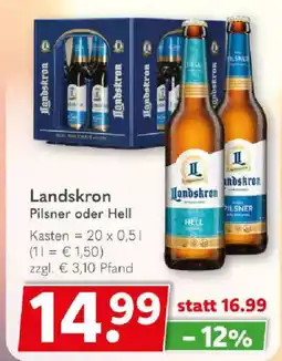 Getränkeland Landskron Pilsner oder Hell Angebot