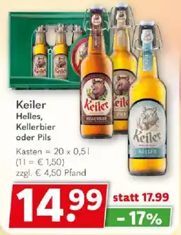 Getränkeland Keiler Helles, Kellerbier oder Pils Angebot