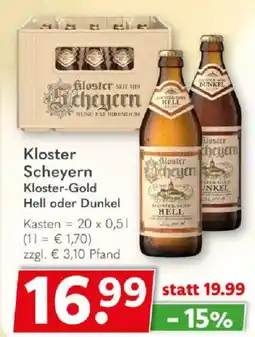 Getränkeland Kloster Scheyern Kloster-Gold Hell oder Dunkel Angebot