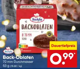Netto Marken-Discount Backfee Backoblaten 70 mm Durchmesser Angebot