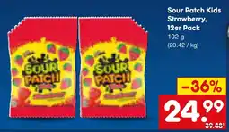 Netto Marken-Discount Sour Patch Kids Strawberry, 12er Pack Angebot