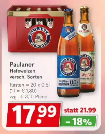 Getränkeland Paulaner Hefeweizen Angebot