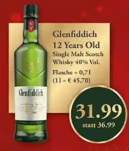 Getränkeland Glenfiddich 12 Years Old Single Malt Scotch Whisky Angebot