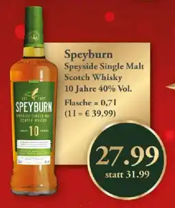 Getränkeland Speyburn Speyside Single Malt Scotch Whisky 10 Jahre Angebot