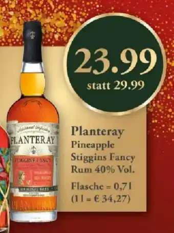 Getränkeland Planteray Pineapple Stiggins Fancy Rum Angebot
