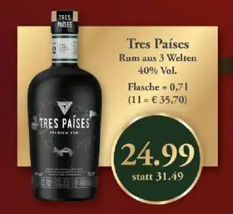 Getränkeland Tres Países Rum aus 3 Welten Angebot