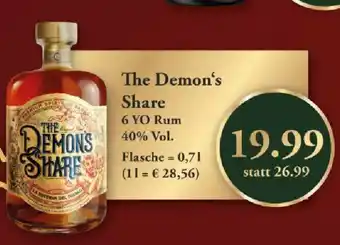 Getränkeland The Demon's Share 6 YO Rum Angebot